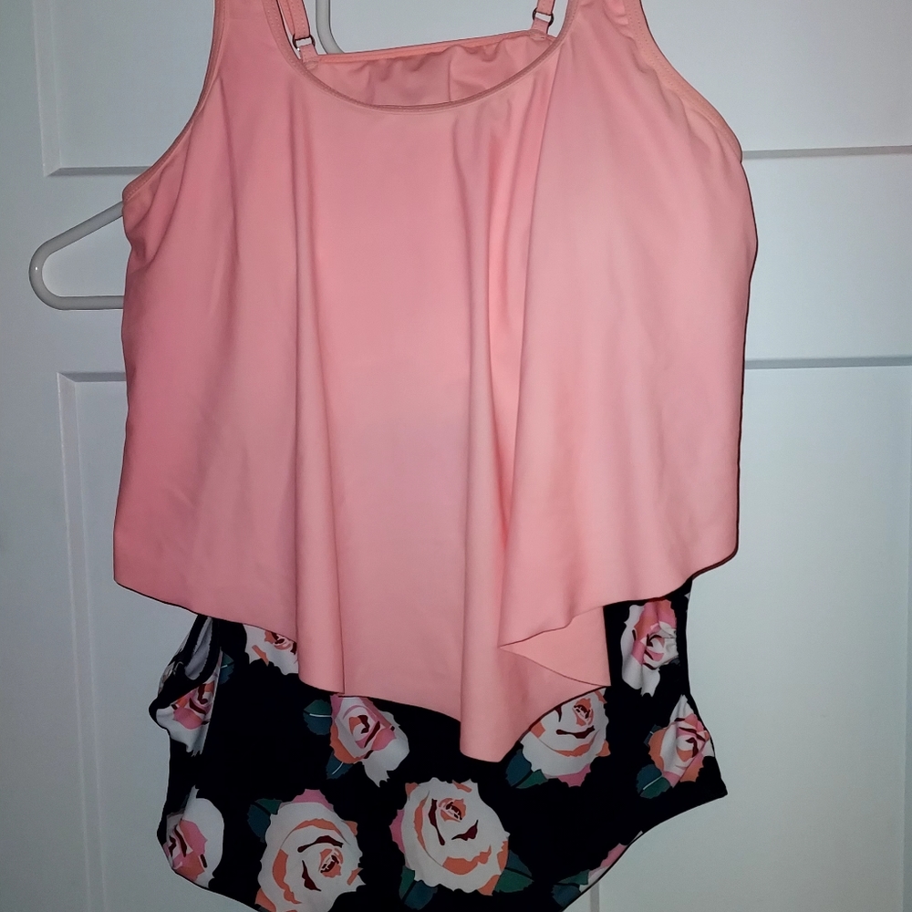 High wasted floral swimsuit